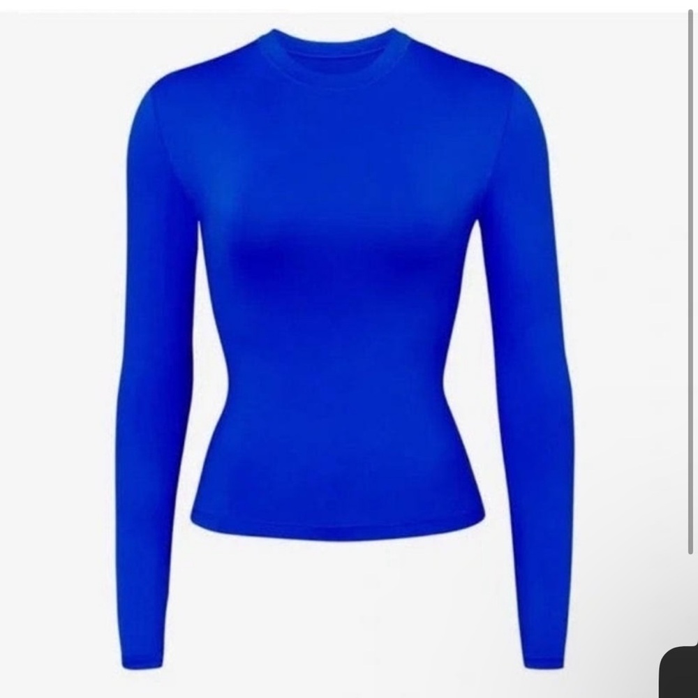 Skims swim Cobalt long sleeve top